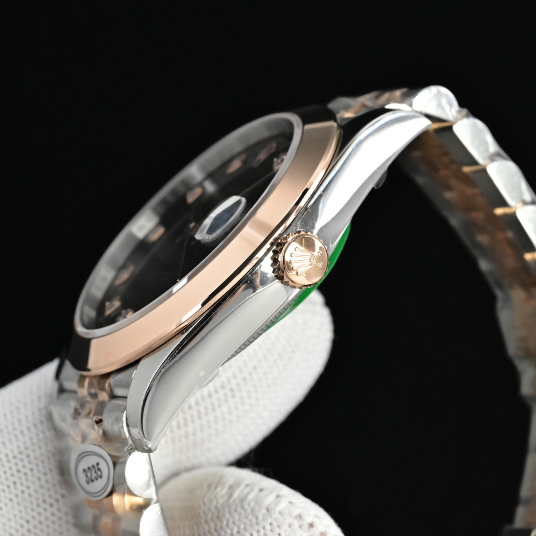 高級機械式デイトウォッチ 41mm 自動巻き 72時間パワーリザーブ サファイアガラス メンズ