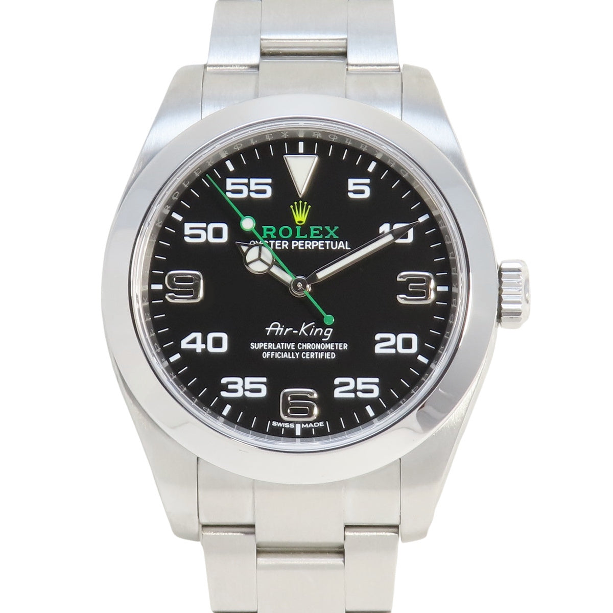 エアキング 116900 SS ランダム番 ブラック 自動巻き メンズ